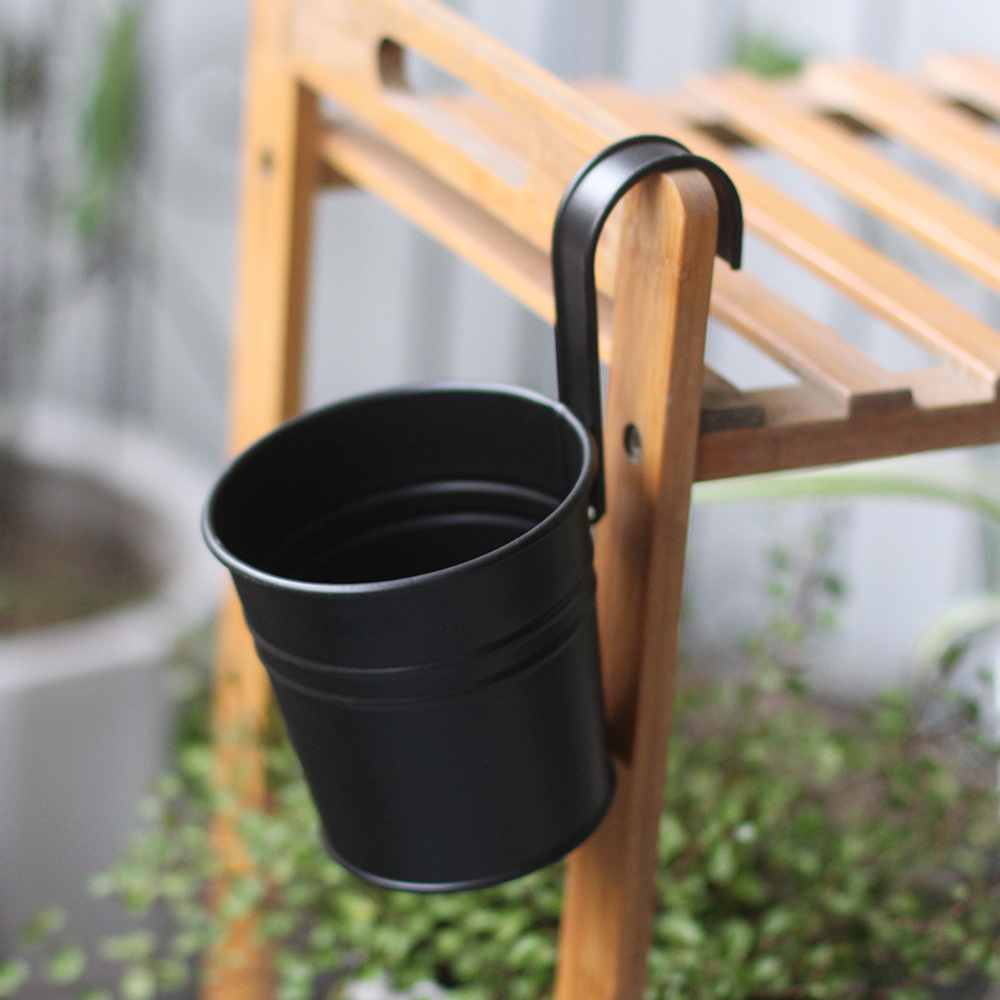 Eenvoudige Bloememmer met Verwijderbare Haak Decoratie Bloemschik Emmer Bloem Emmer Metalen Bloempot