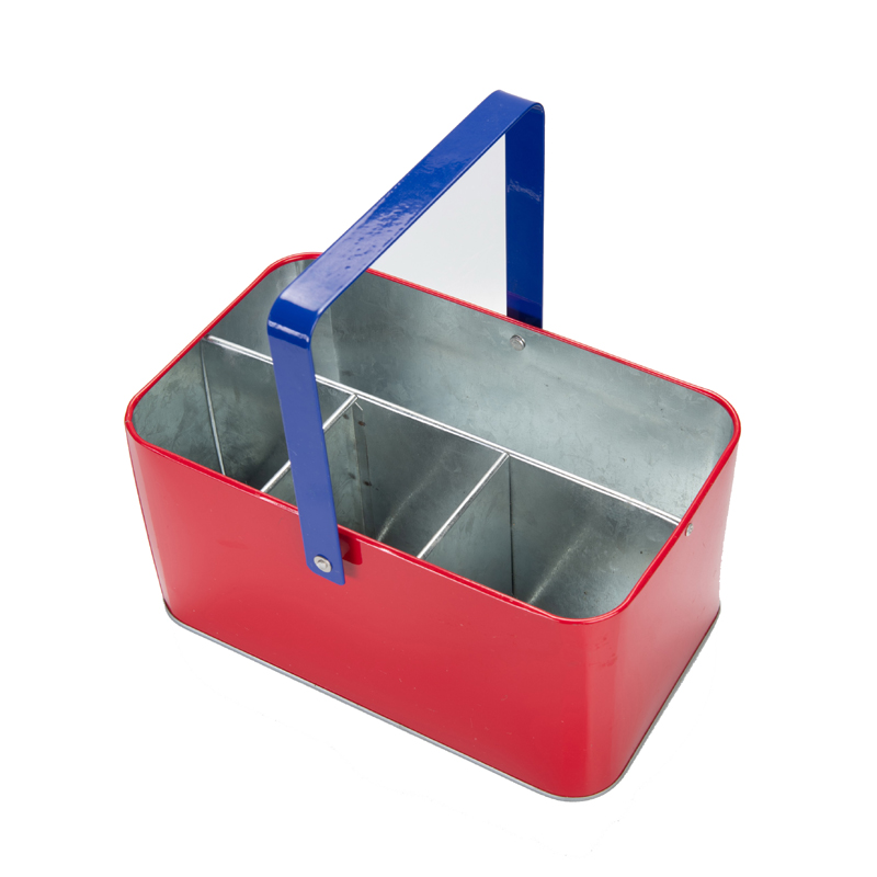 Carry-All Serveware Gegalvaniseerde metalen gereedschapskist met handvat